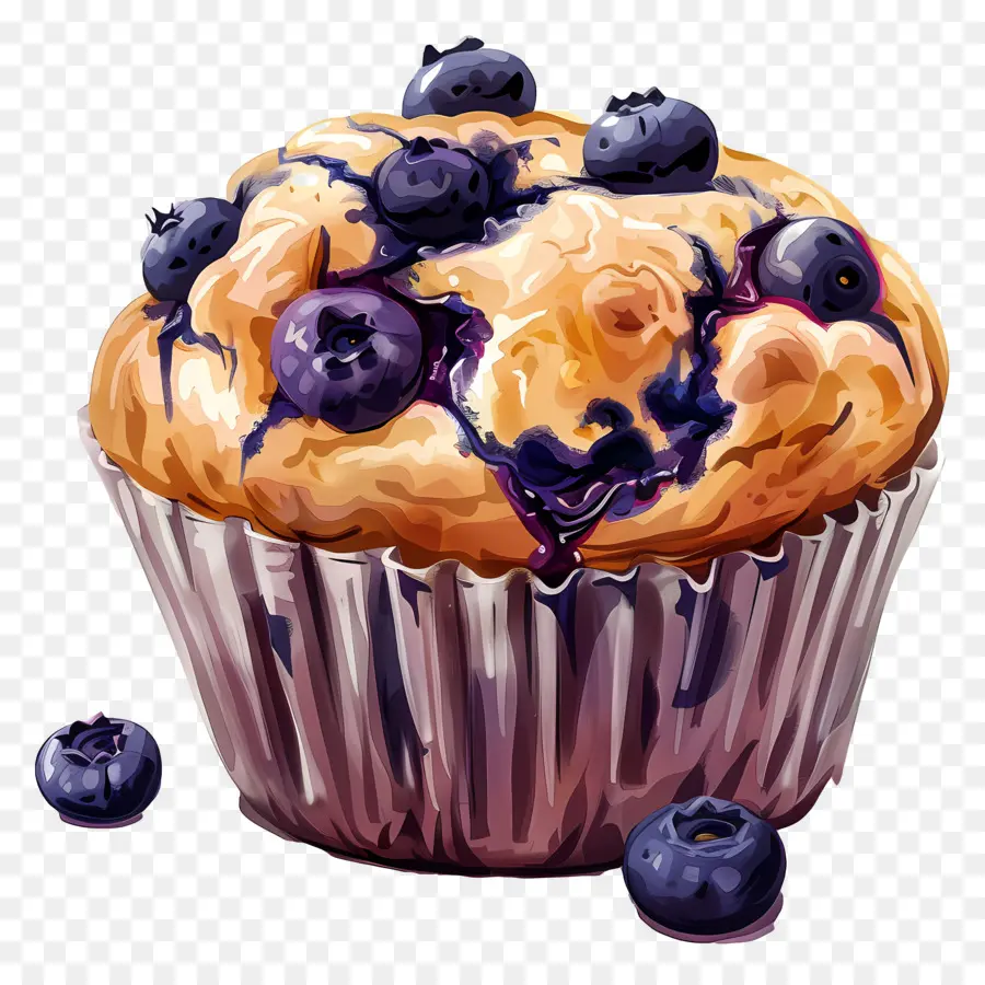 Muffin Blueberry，Blueberry PNG