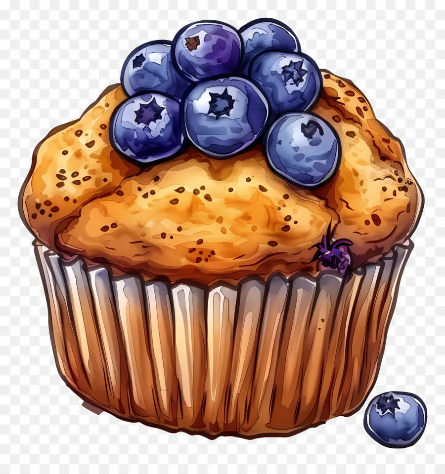 Muffin Blueberry，Blueberry PNG