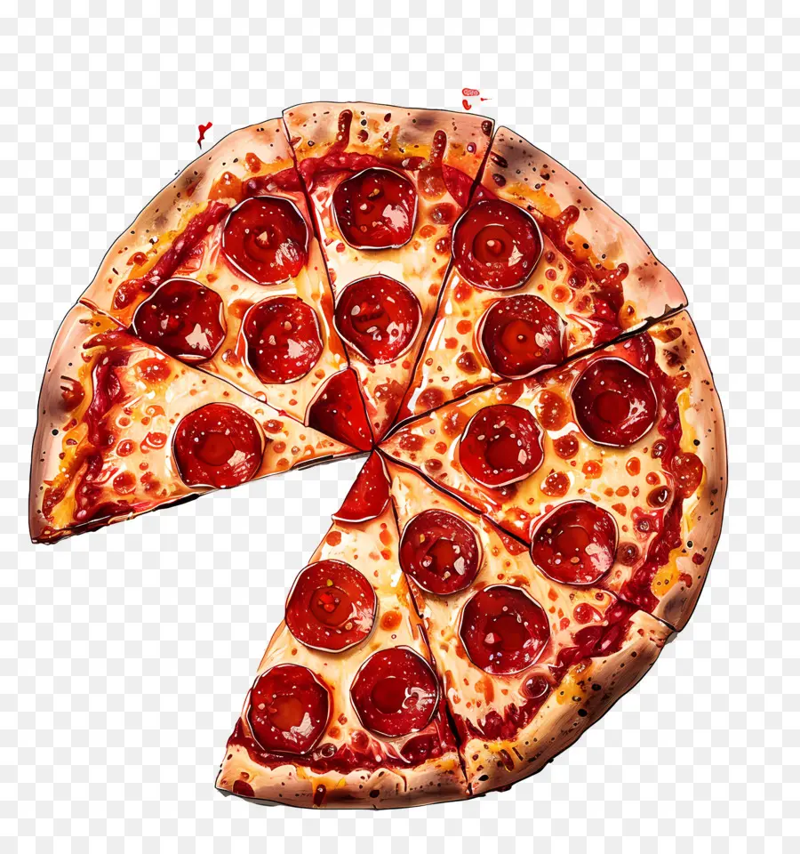 Pizza Peperoni，Pizza PNG