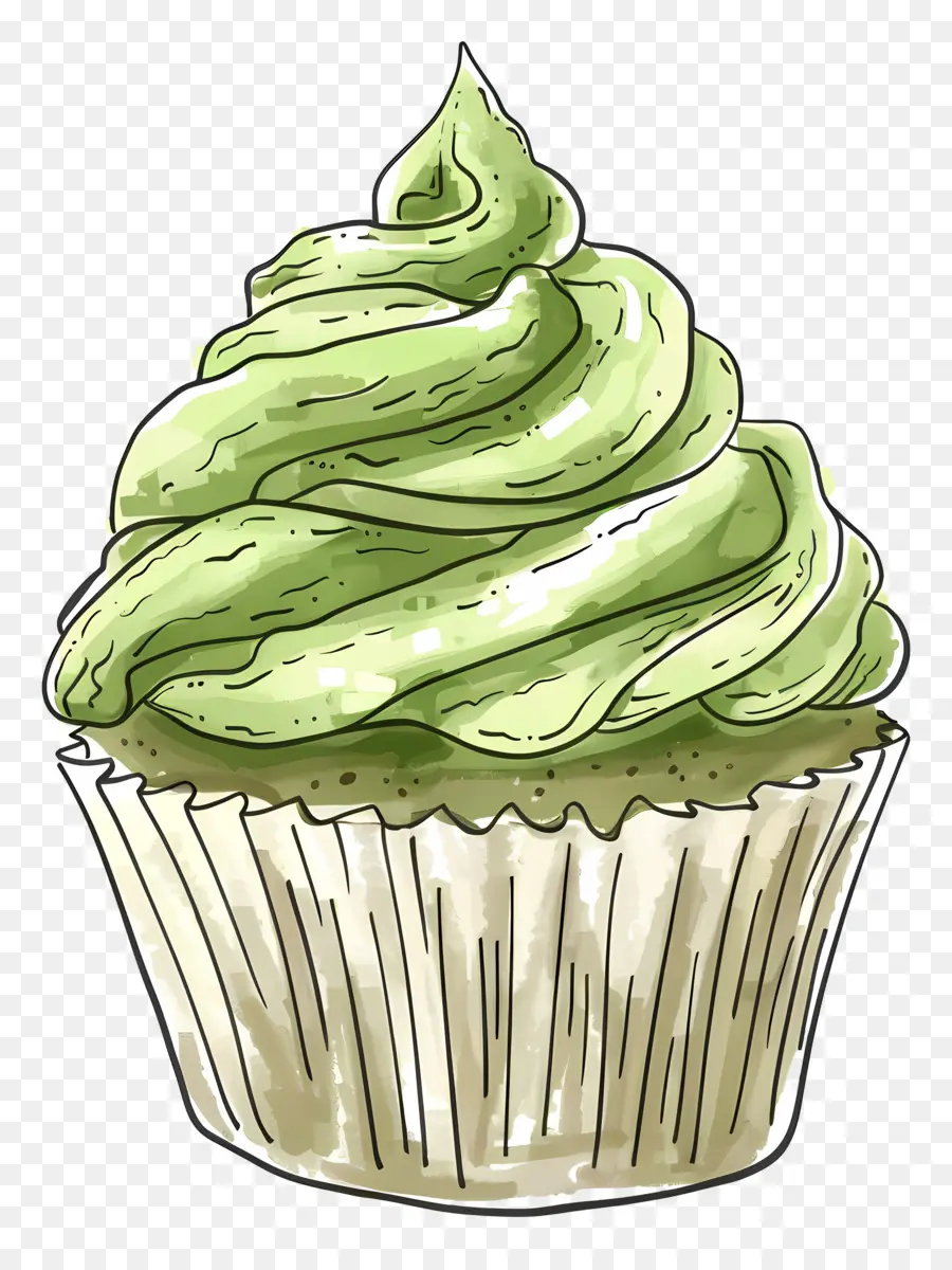 Kue Mangkuk Matcha，Kue Mangkuk Hijau PNG