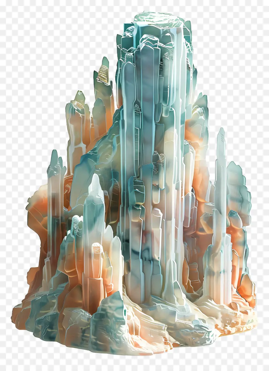 Stalaktit Stalagmit，Formasi Kristal PNG