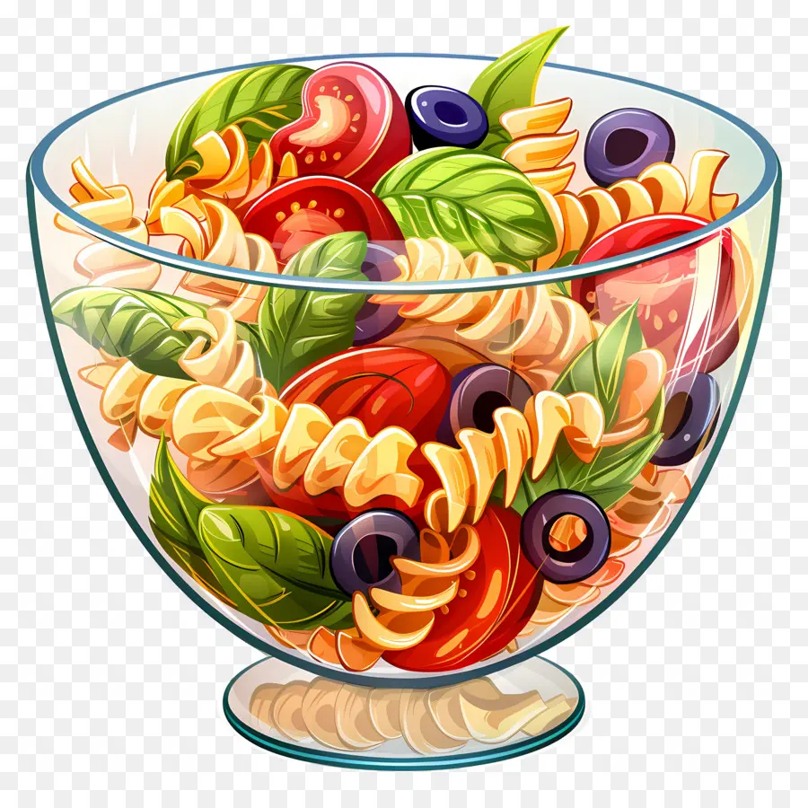 Semangkuk Pasta，Salad Semacam Spageti PNG