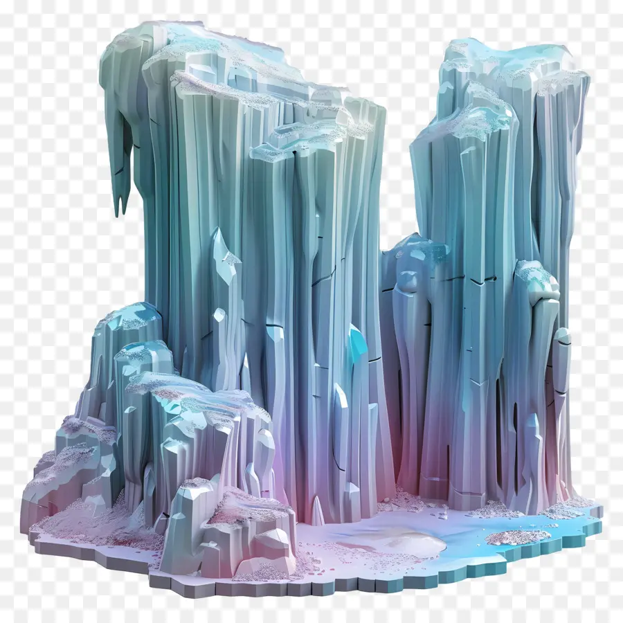 Stalaktit Stalagmit，Formasi Es PNG