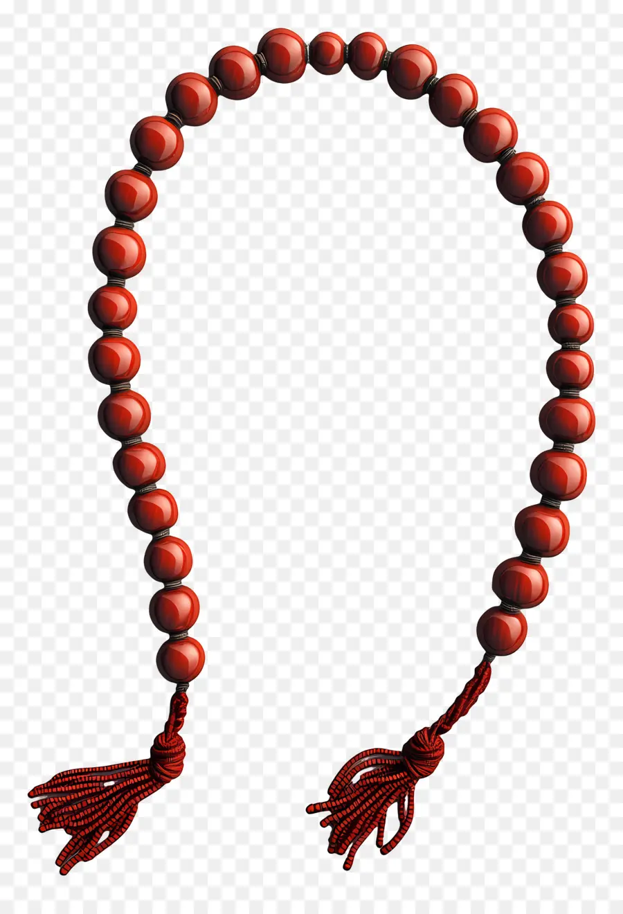 Tasbih，Kalung Manik Manik Merah PNG