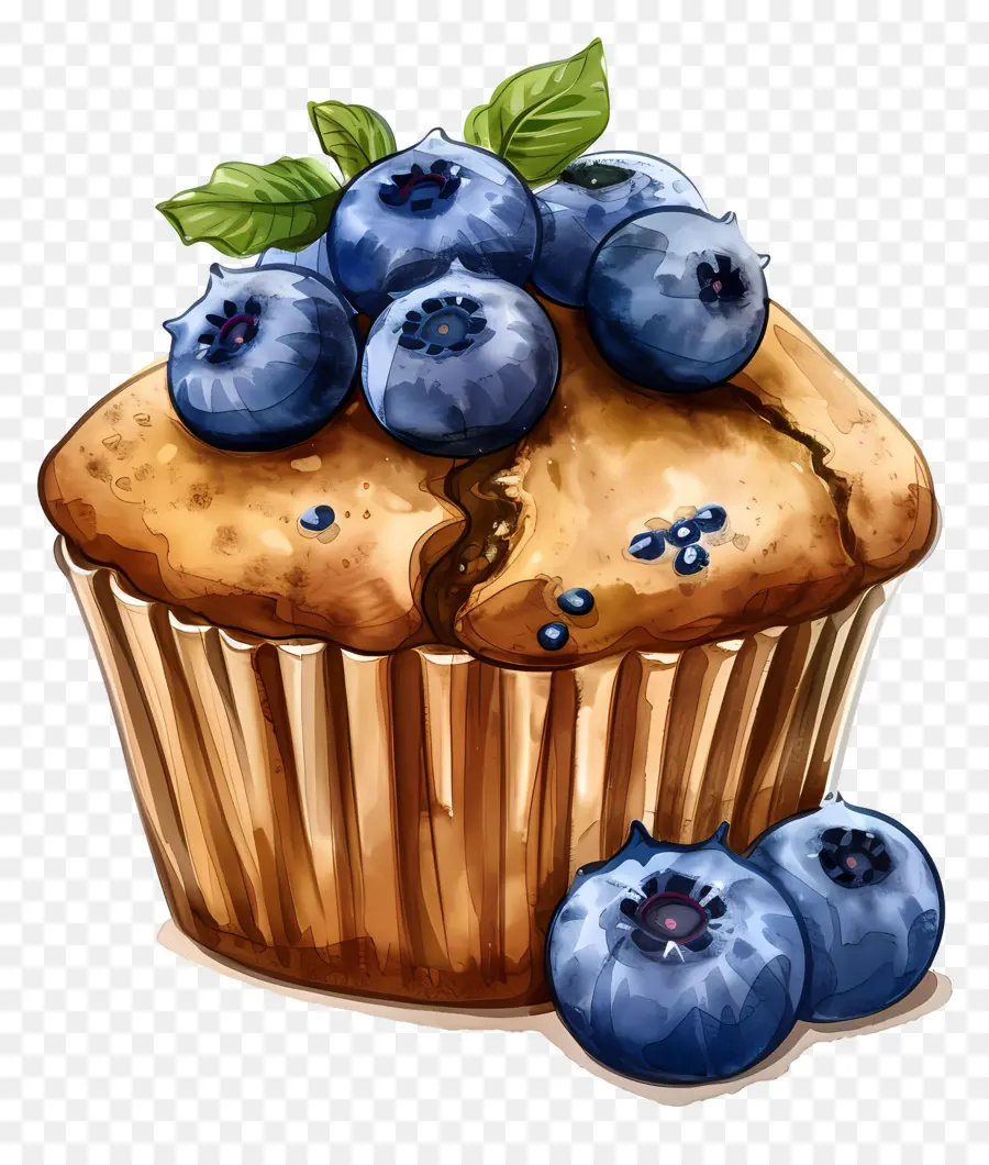 Muffin Blueberry，Blueberry PNG