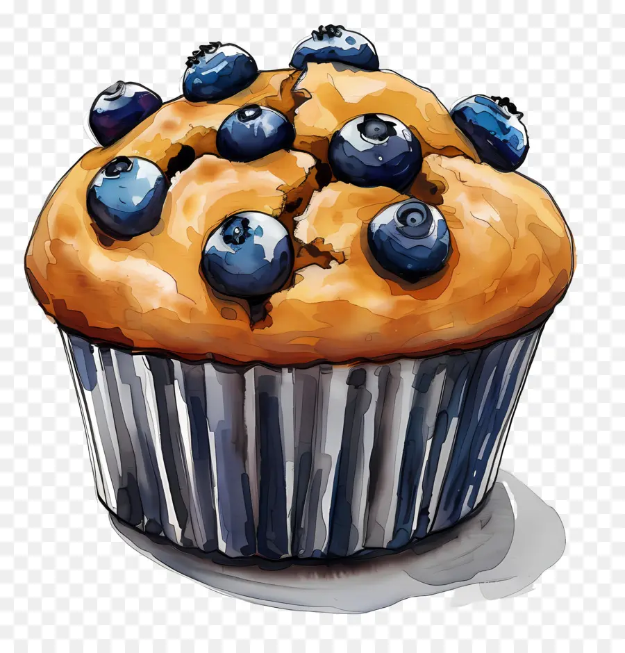 Muffin Blueberry，Blueberry PNG