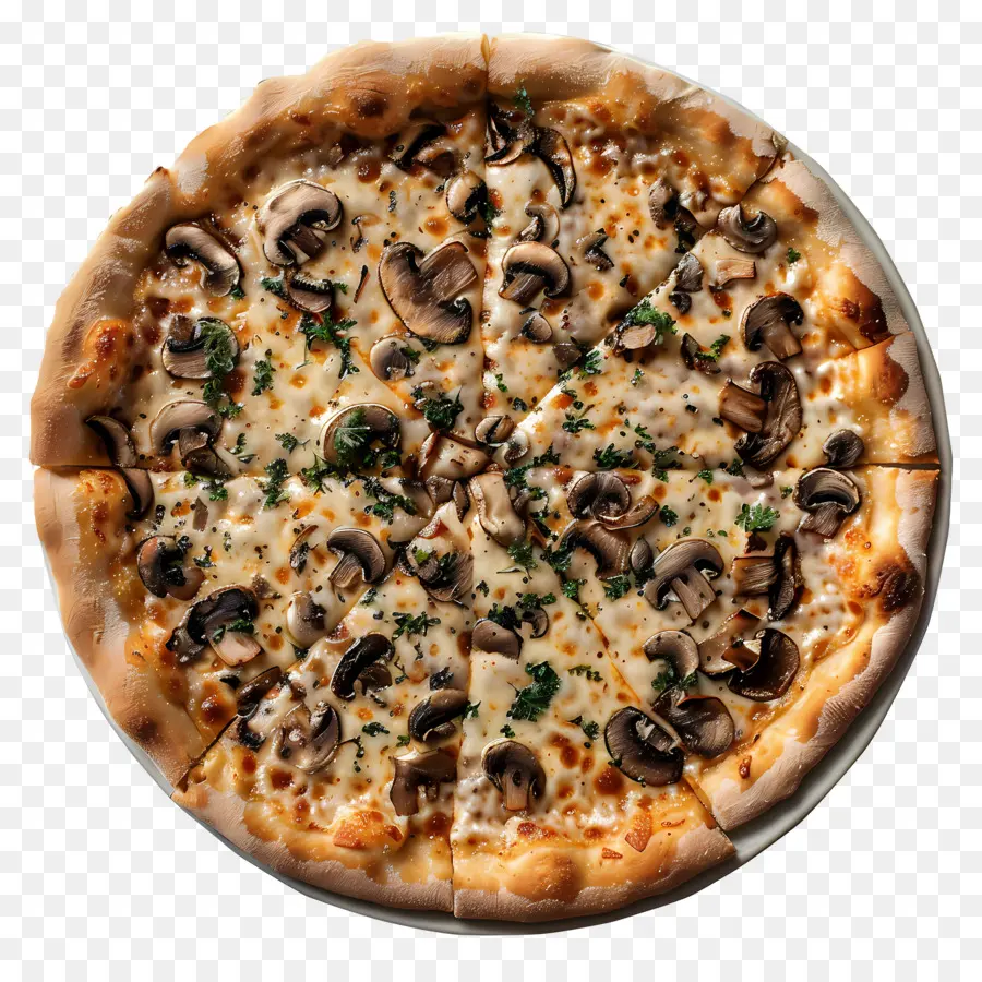 Pizza Jamur，Pizza PNG