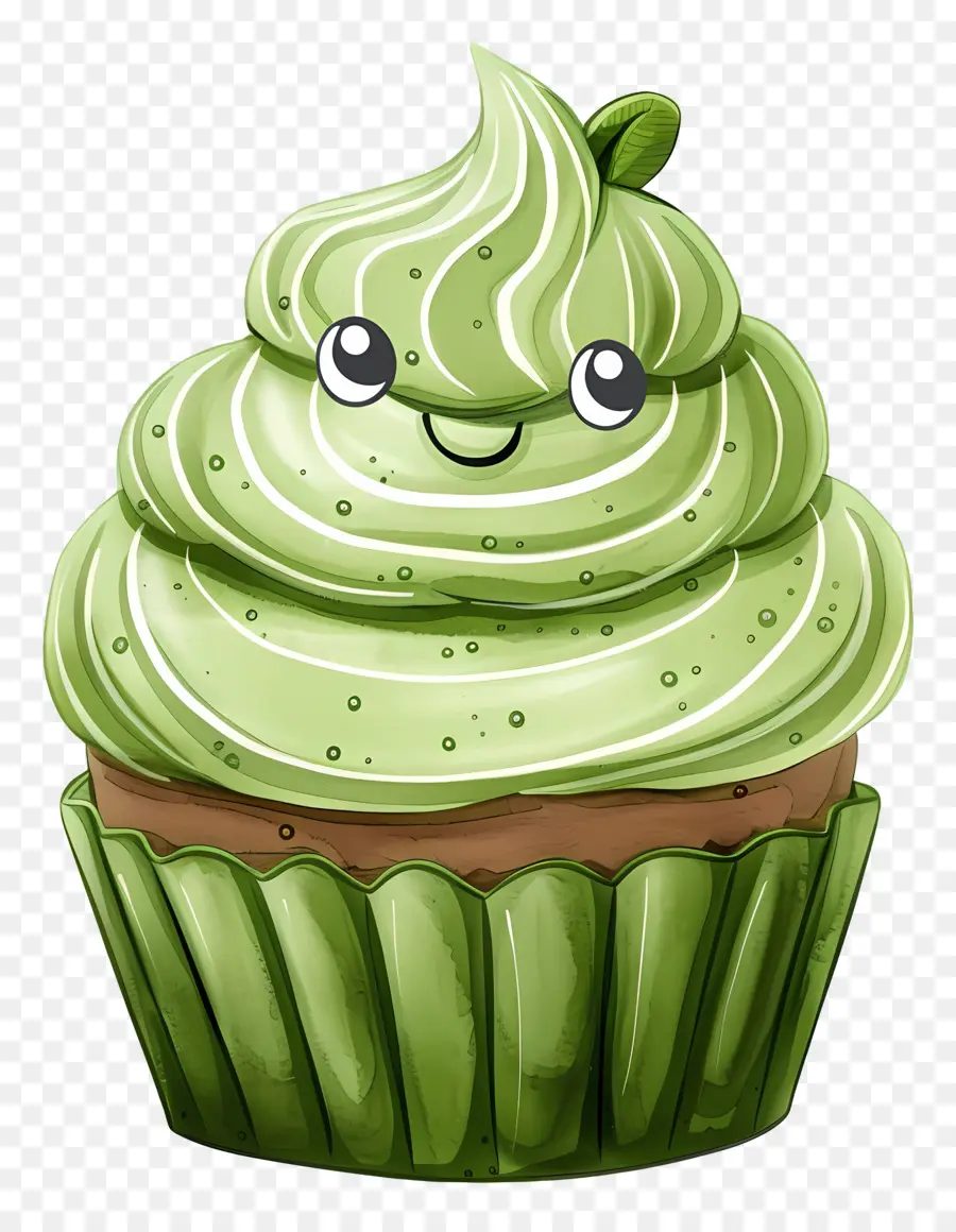 Kue Mangkuk Matcha，Kue Mangkuk Hijau PNG