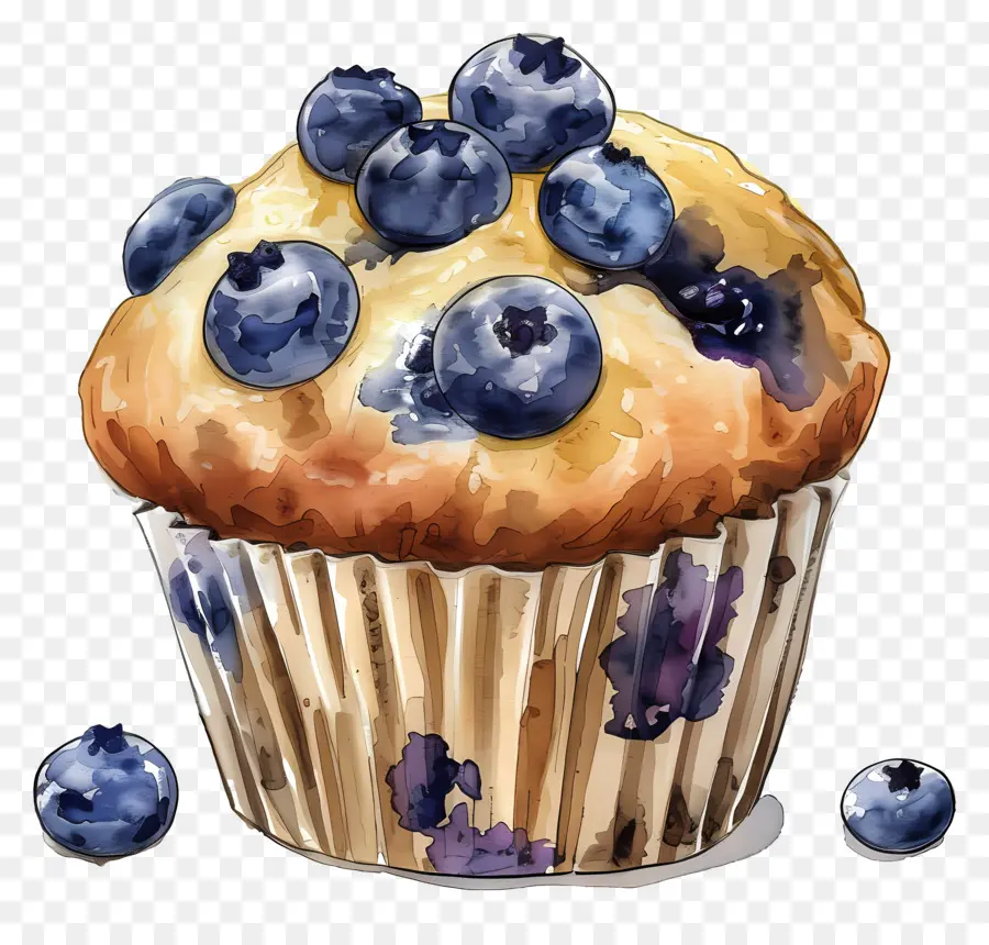 Muffin Blueberry，Blueberry PNG