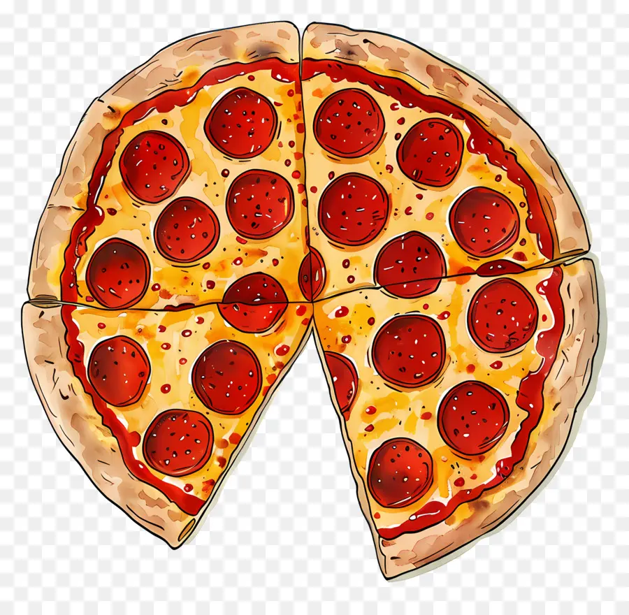 Pizza Peperoni，Pizza PNG