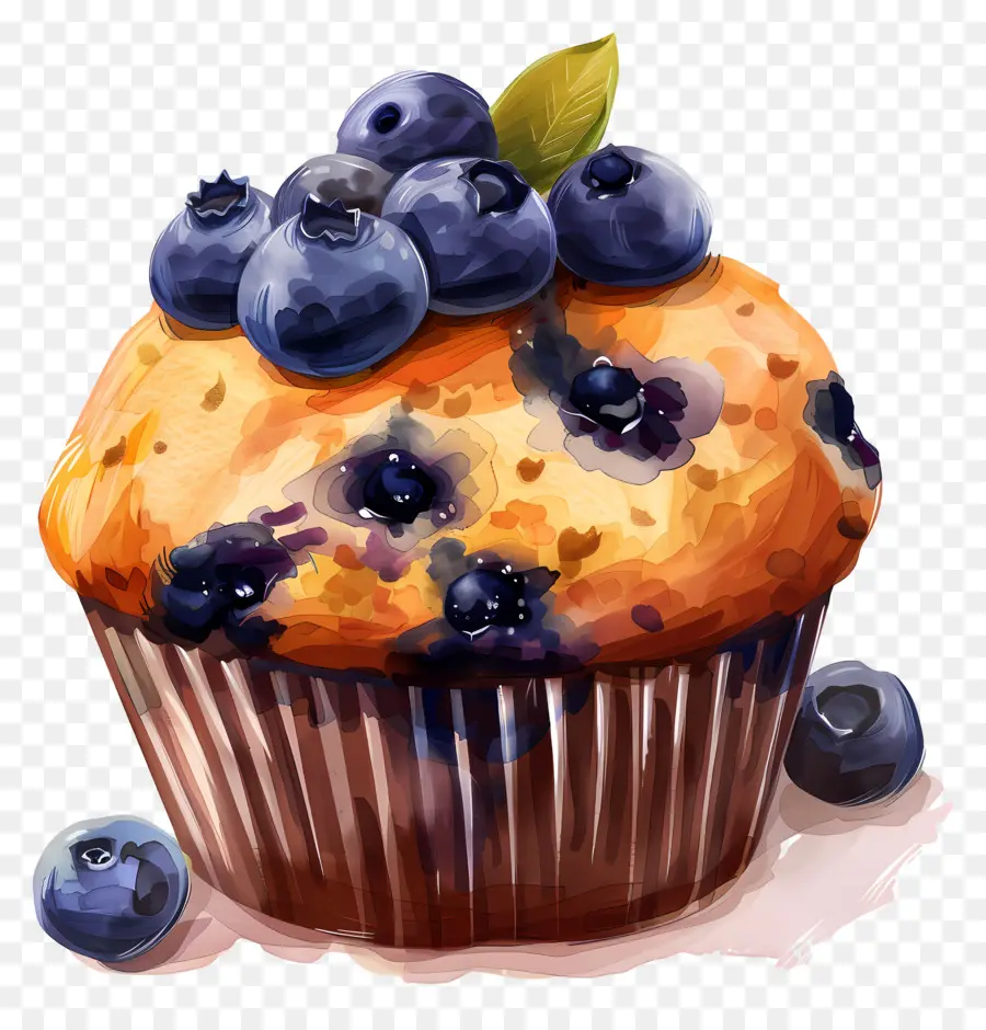 Muffin Blueberry，Blueberry PNG