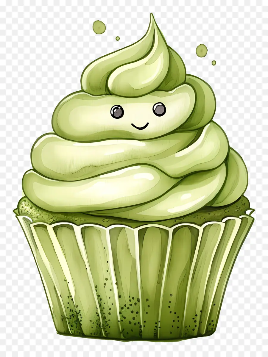 Kue Mangkuk Matcha，Kue Mangkuk Hijau PNG