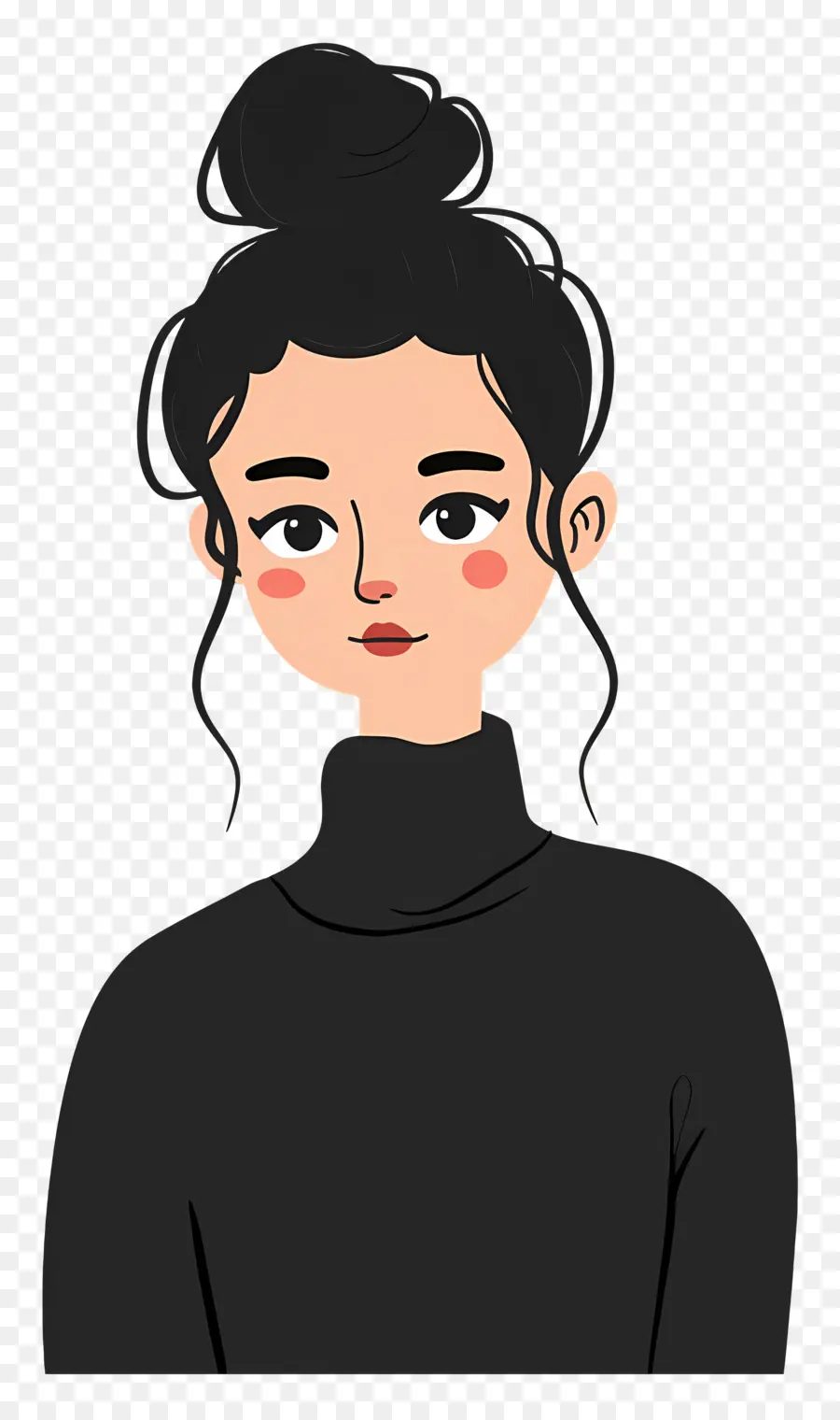 Wanita Berbaju Hitam，Wanita Dengan Sweater Hitam PNG