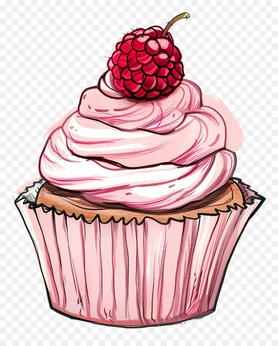 Kue Raspberry，Kue Mangkuk Dengan Raspberry PNG