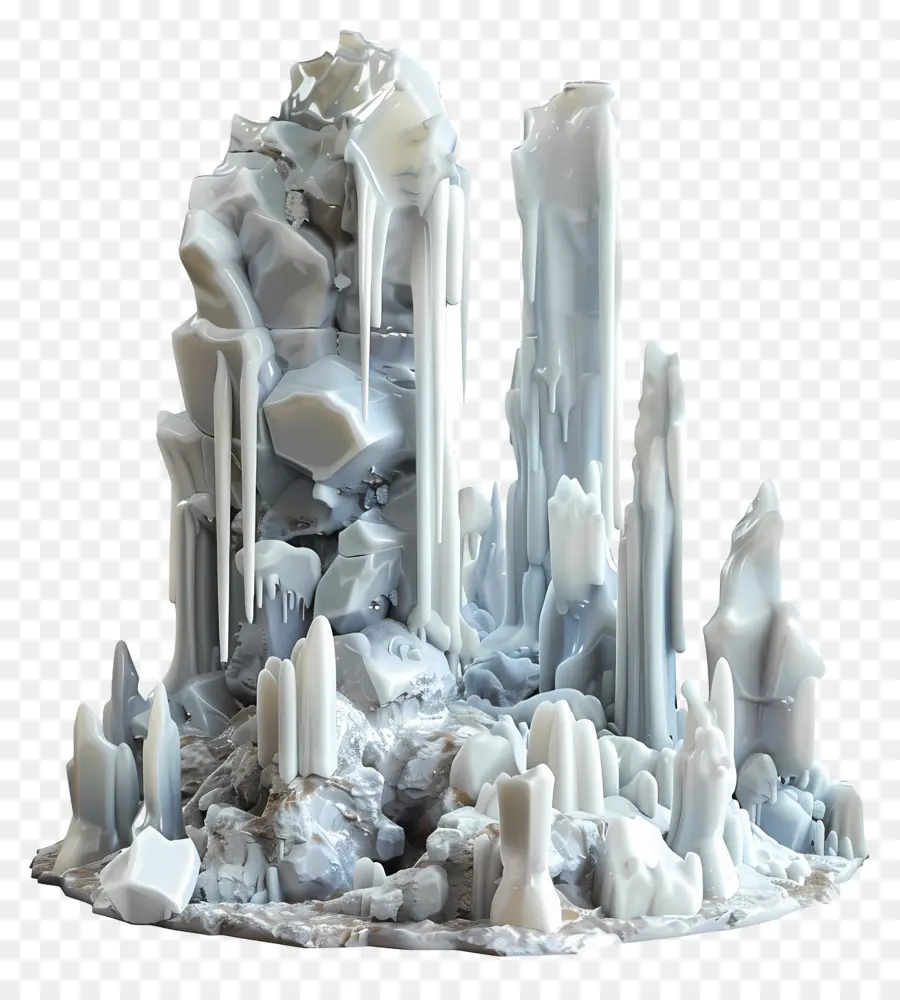 Stalaktit Stalagmit，Formasi Kristal PNG