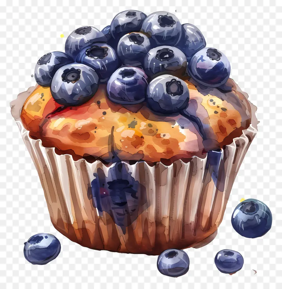 Muffin Blueberry，Blueberry PNG