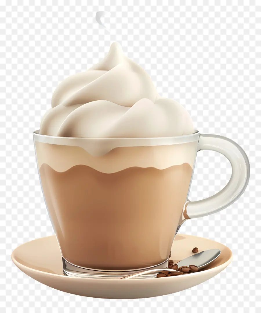 Cappucino，Cangkir Dengan Krim PNG