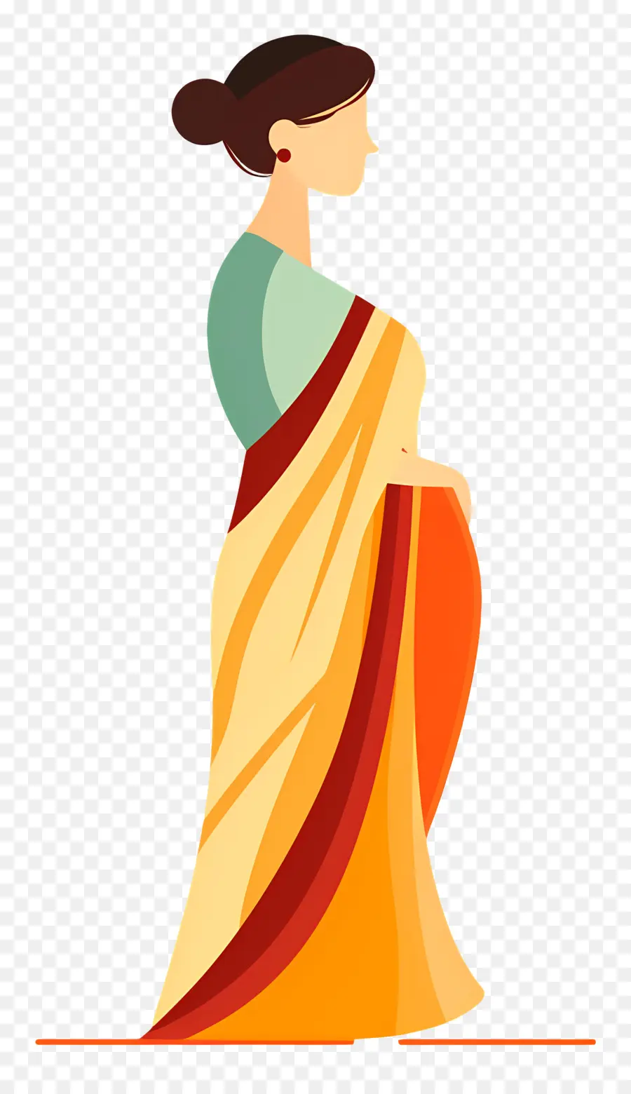 Wanita Di Saree，Wanita Berbaju Sari PNG