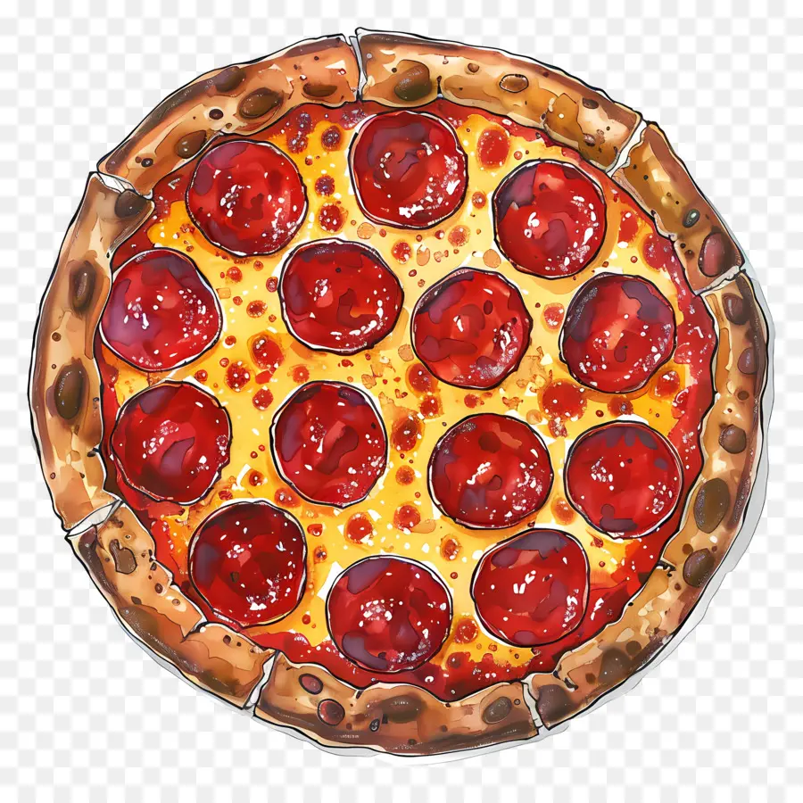 Pizza Peperoni，Pizza PNG