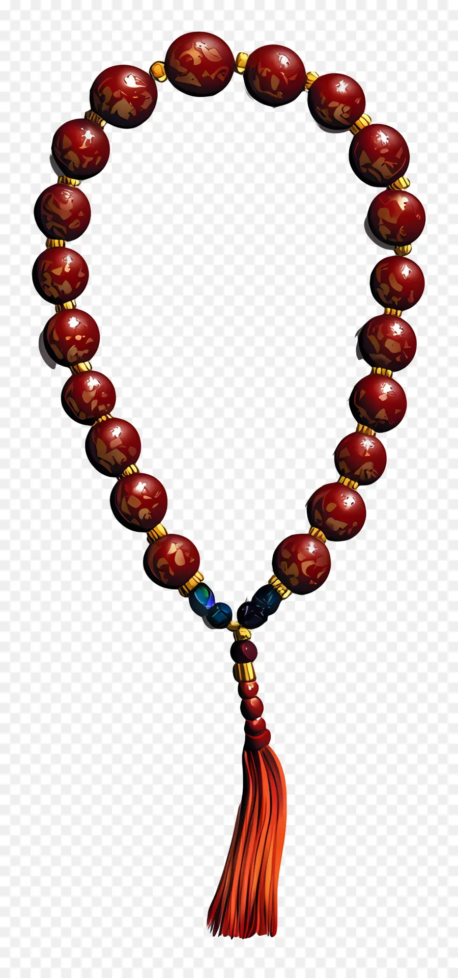 Tasbih，Kalung Manik Manik Merah PNG