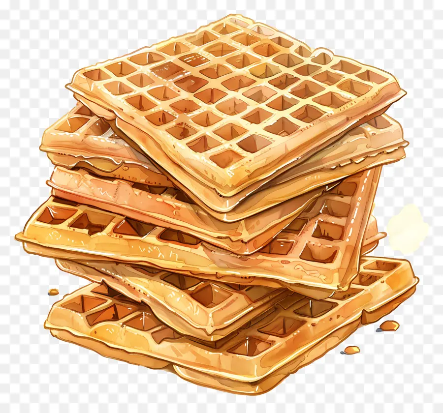 Setumpuk Wafel，Wafel PNG