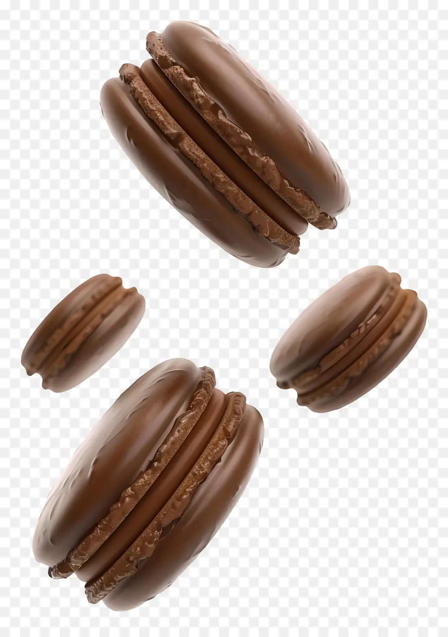 Macaron Coklat，Makaron PNG