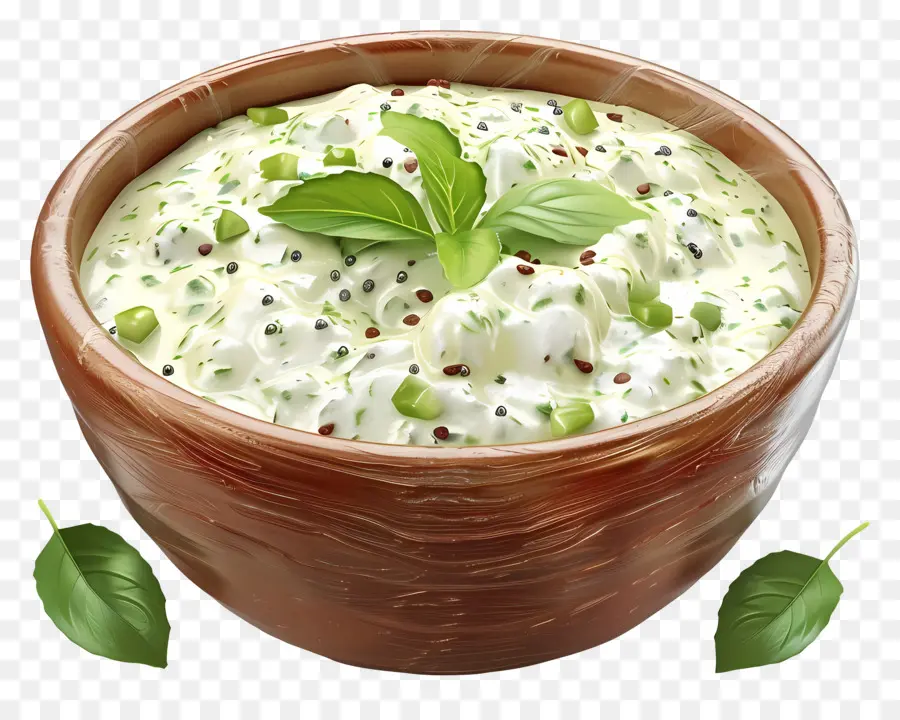 Raita Hijau，Semangkuk Saus PNG