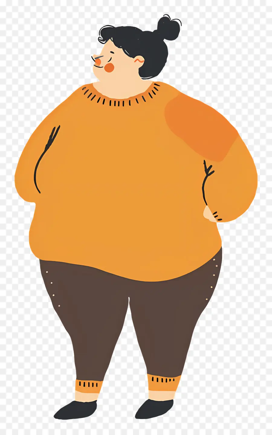 Wanita Gemuk，Orang Dengan Sweater PNG