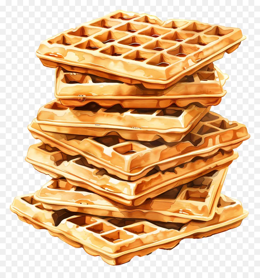 Setumpuk Wafel，Wafel PNG