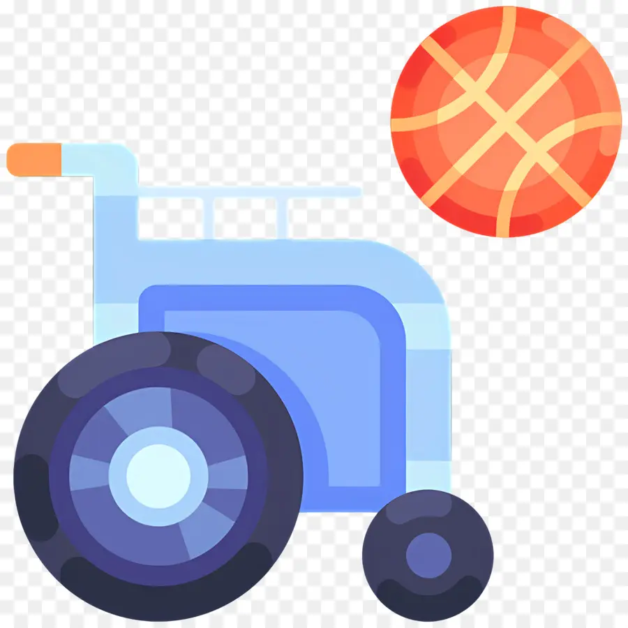 Bola Basket Kursi Roda，Kursi Roda Dan Bola Basket PNG