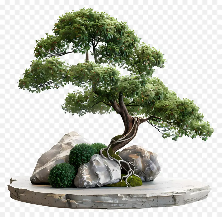 Pohon Bonsai，Miniatur PNG