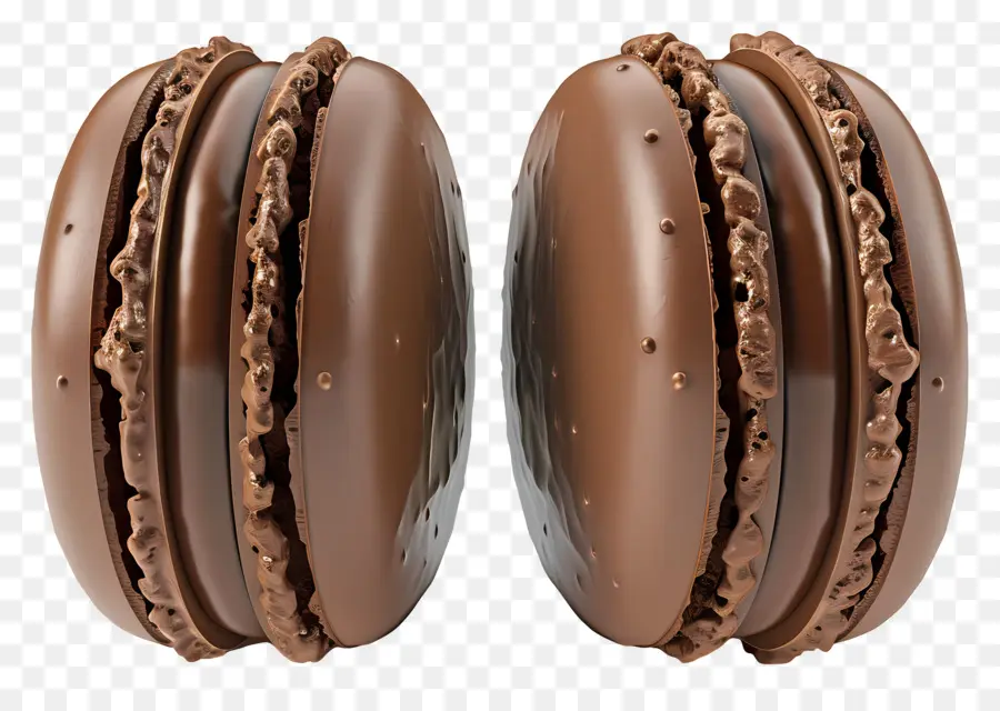 Macaron Coklat，Kue PNG