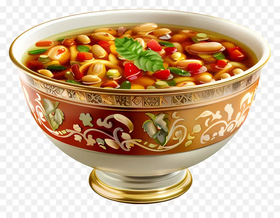 Sup Minestrone，Semangkuk Sup PNG