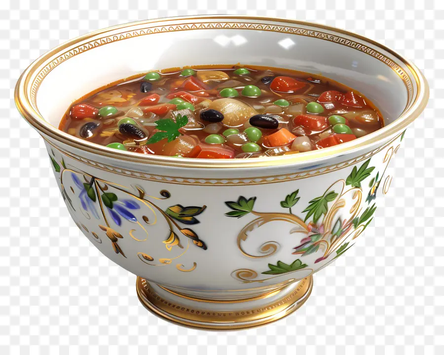 Sup Minestrone，Semangkuk Sup PNG