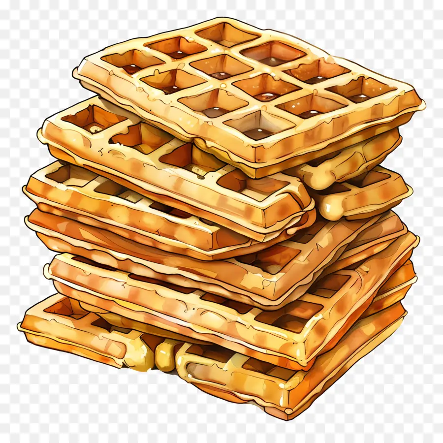 Setumpuk Wafel，Wafel PNG