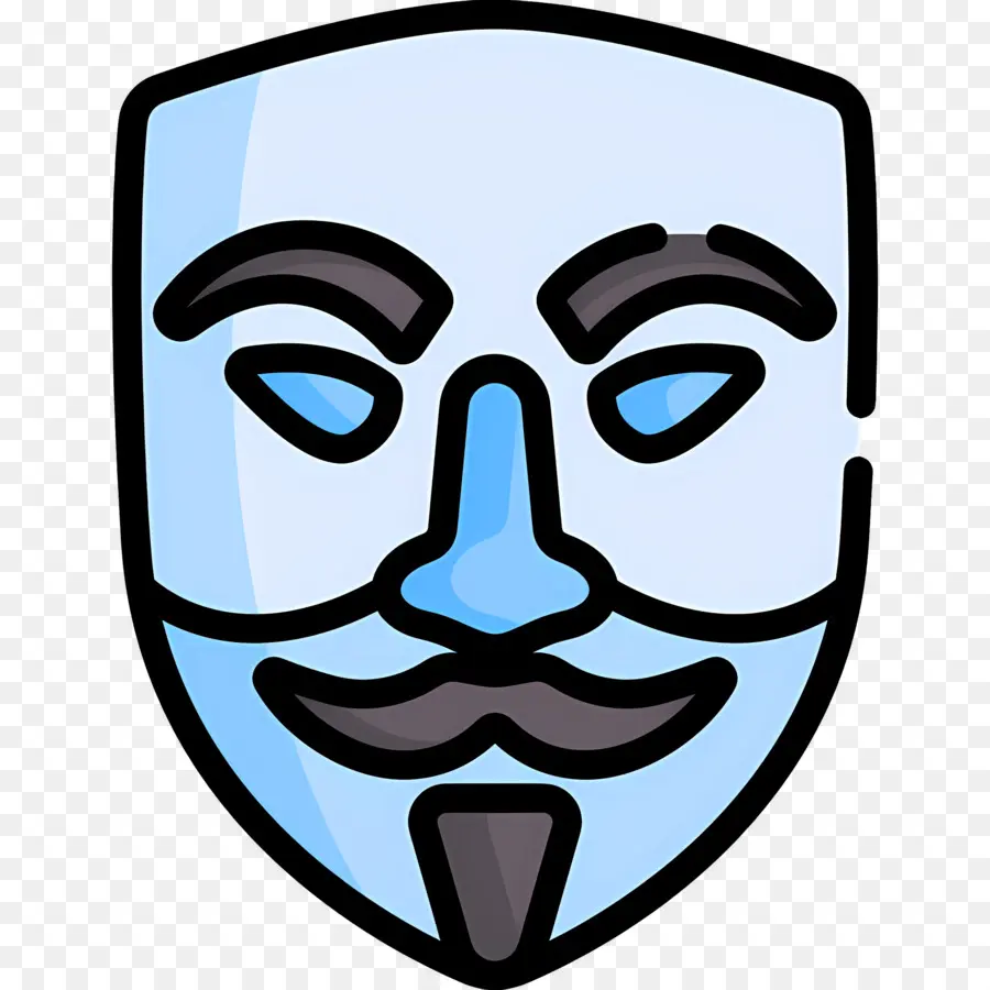 Topeng Anonim，Topeng Guy Fawkes PNG