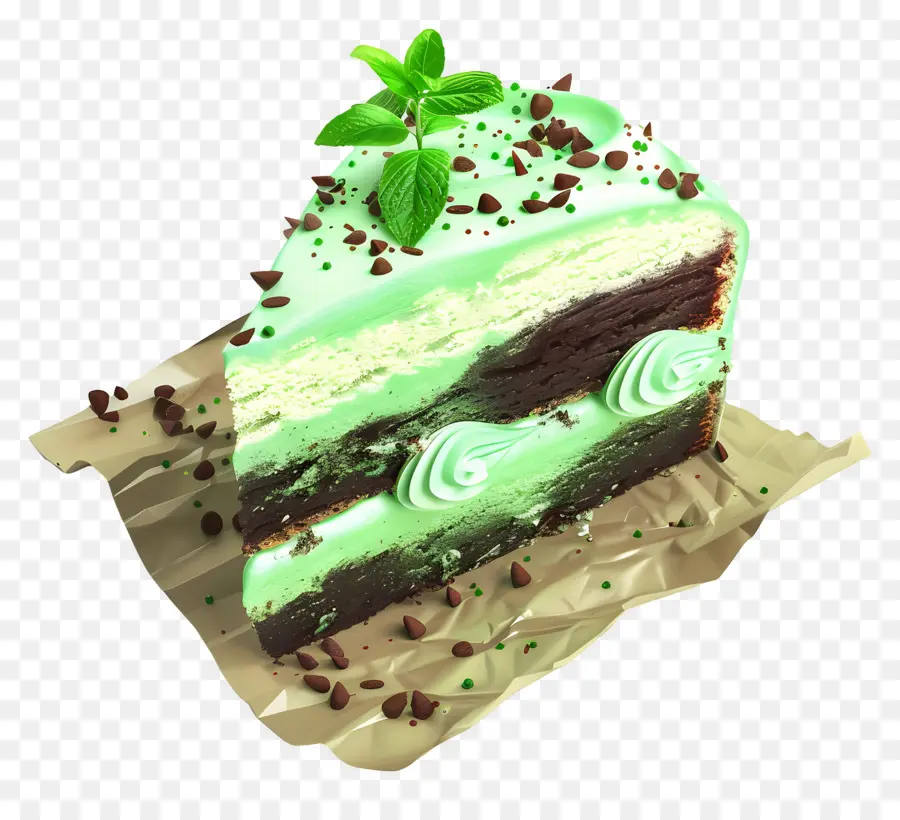 Kue Segar Minty，Kue Coklat Mint PNG