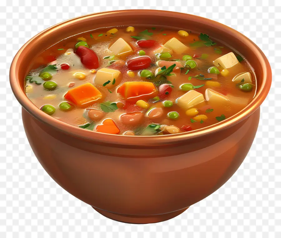 Sup Minestrone，Mangkuk Sup PNG