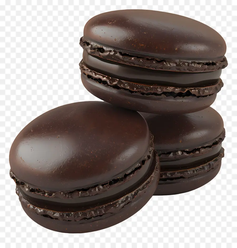 Macaron Coklat，Hidangan Penutup PNG