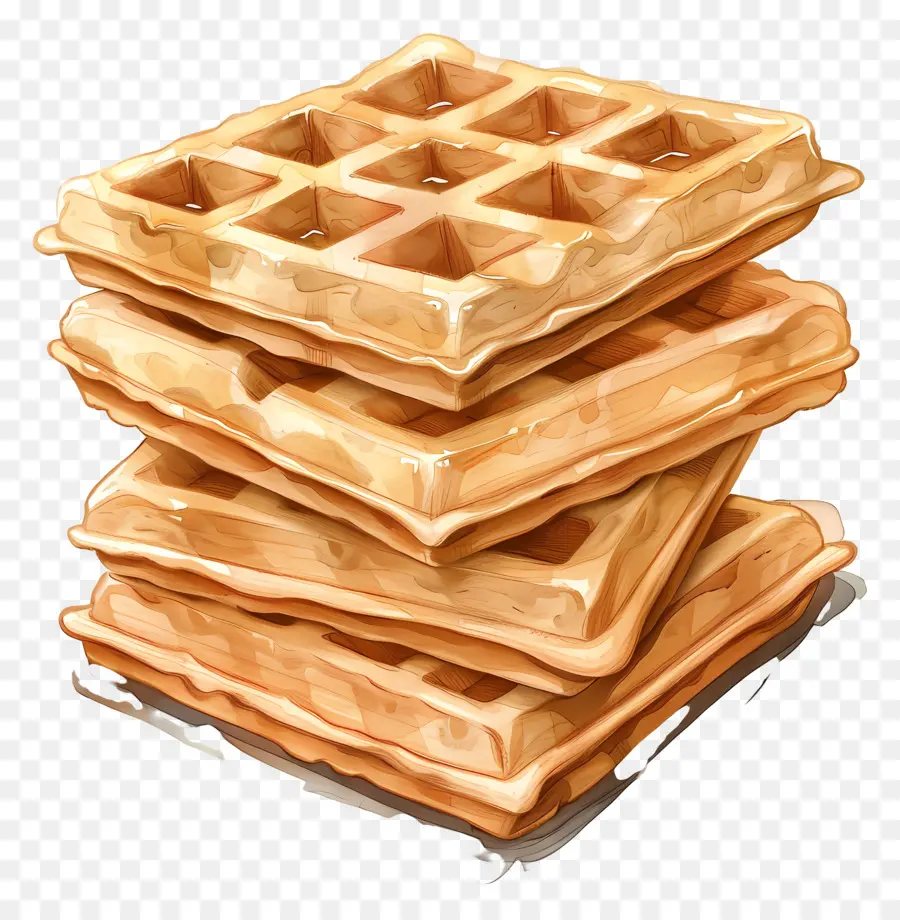 Setumpuk Wafel，Wafel PNG