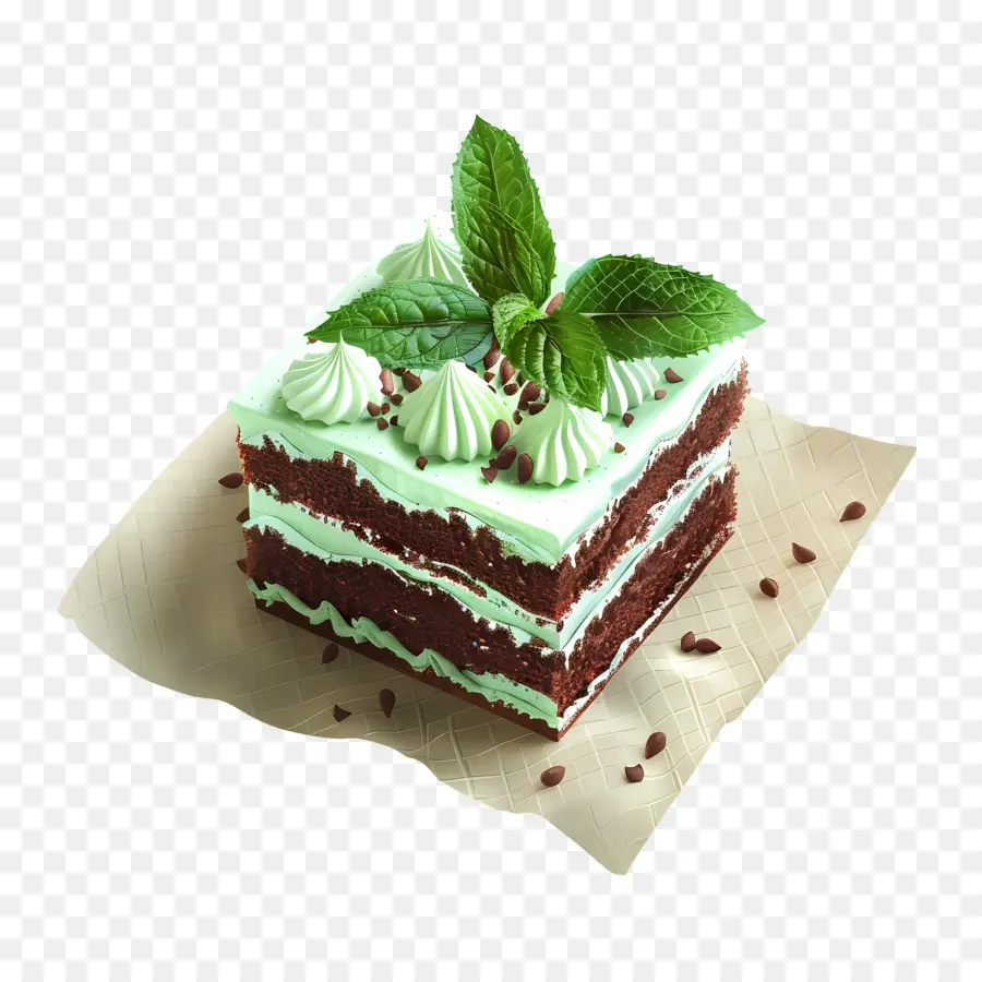 Kue Segar Minty，Kue Coklat Mint PNG