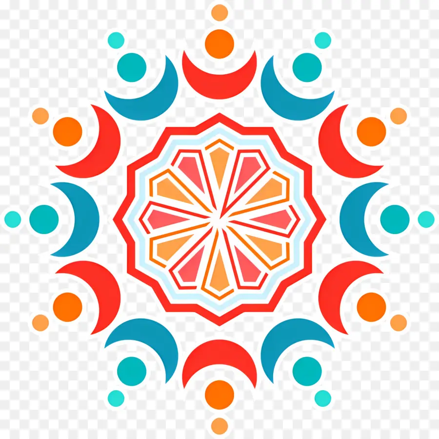 Mandala，Berwarna Warni PNG