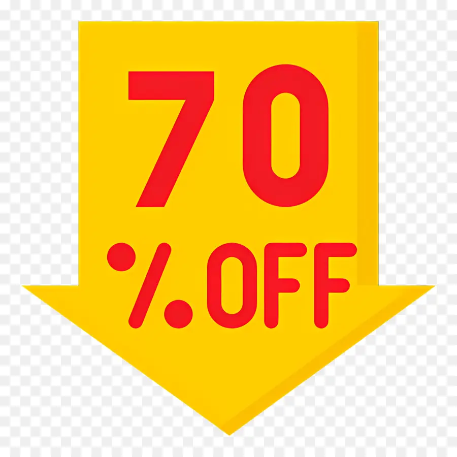 Panah Diskon，Diskon 70 PNG