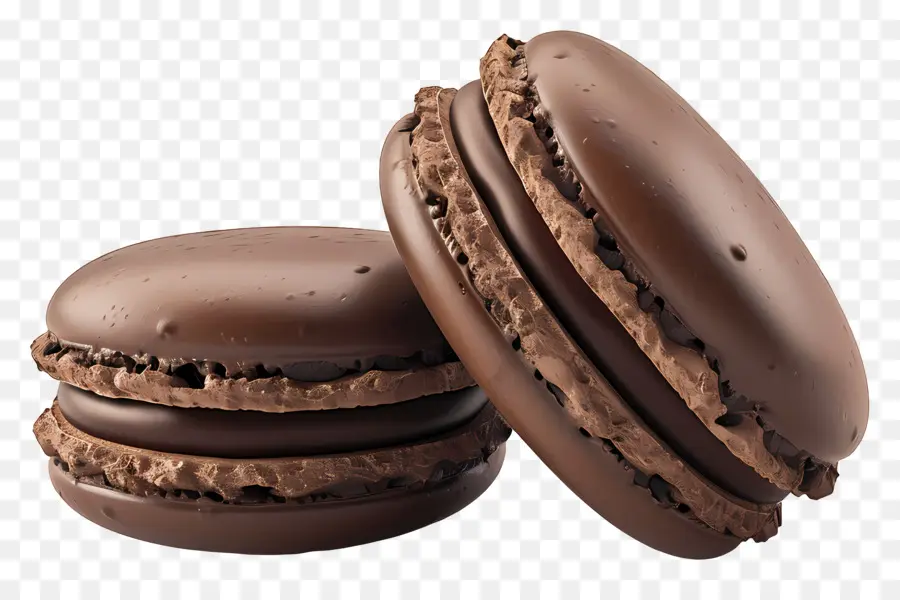 Macaron Coklat，Hidangan Penutup PNG