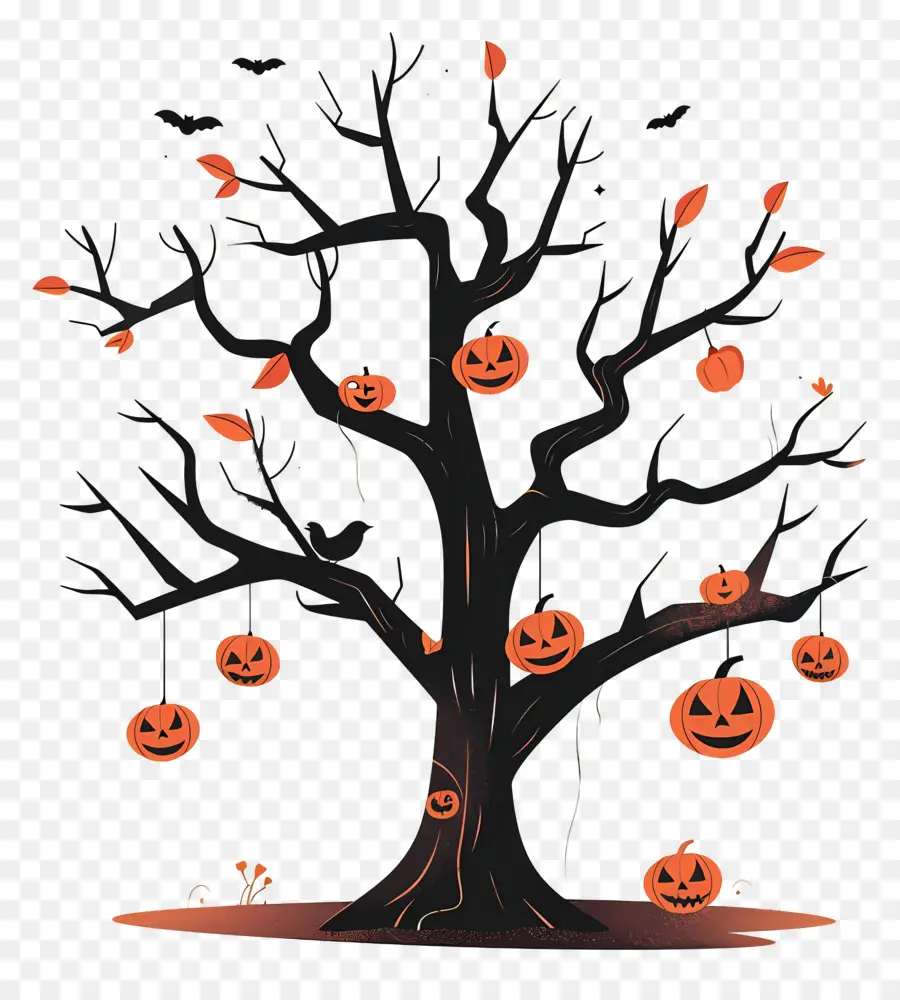 Pohon Halloween Yang Menyeramkan，Pohon Halloween PNG