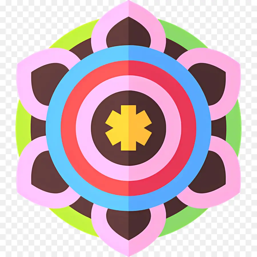 Mandala，Mandala Berwarna Warni PNG