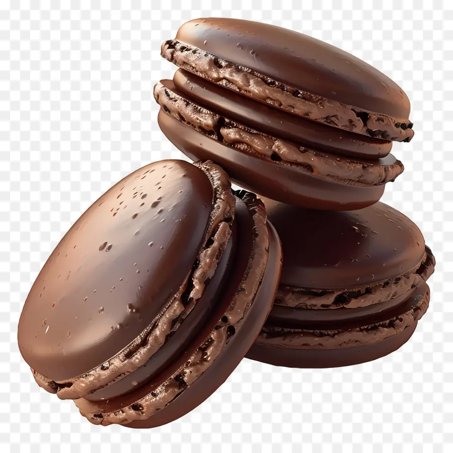 Macaron Coklat，Kue PNG