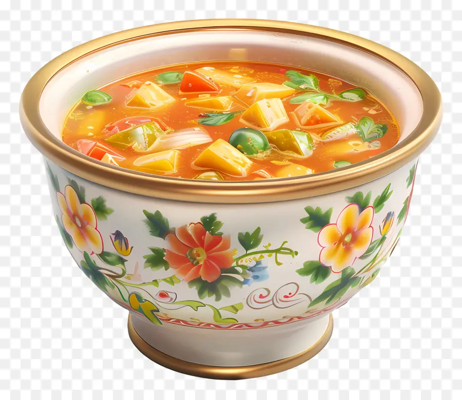 Sup Minestrone，Mangkuk Sup PNG