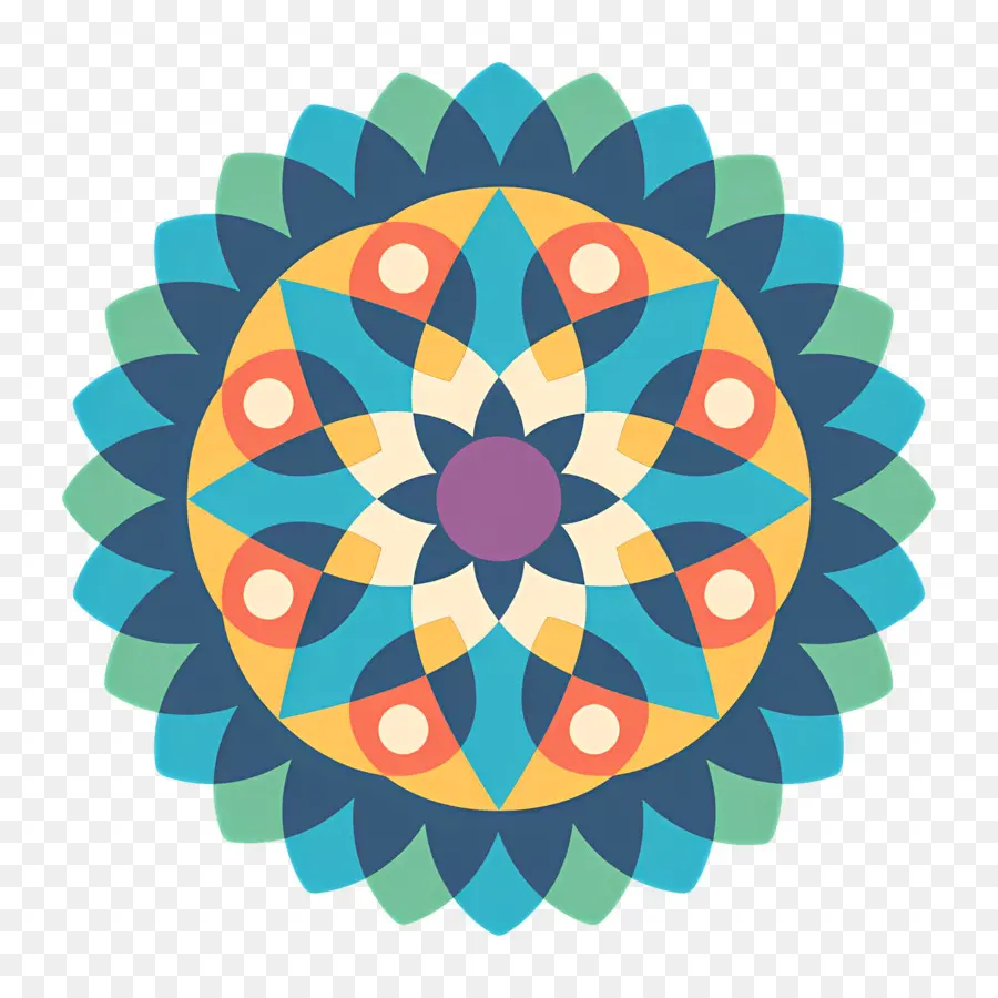 Mandala，Mandala Berwarna Warni PNG