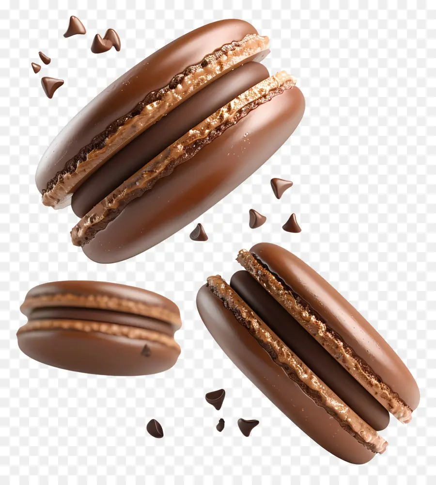 Macaron Coklat，Kue PNG